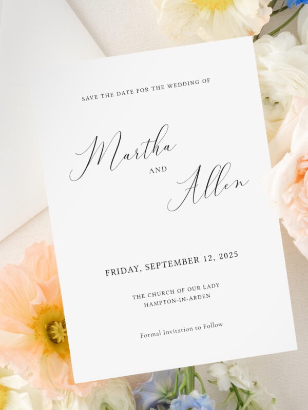 Essence Collection Minimalist Save the Date Card template