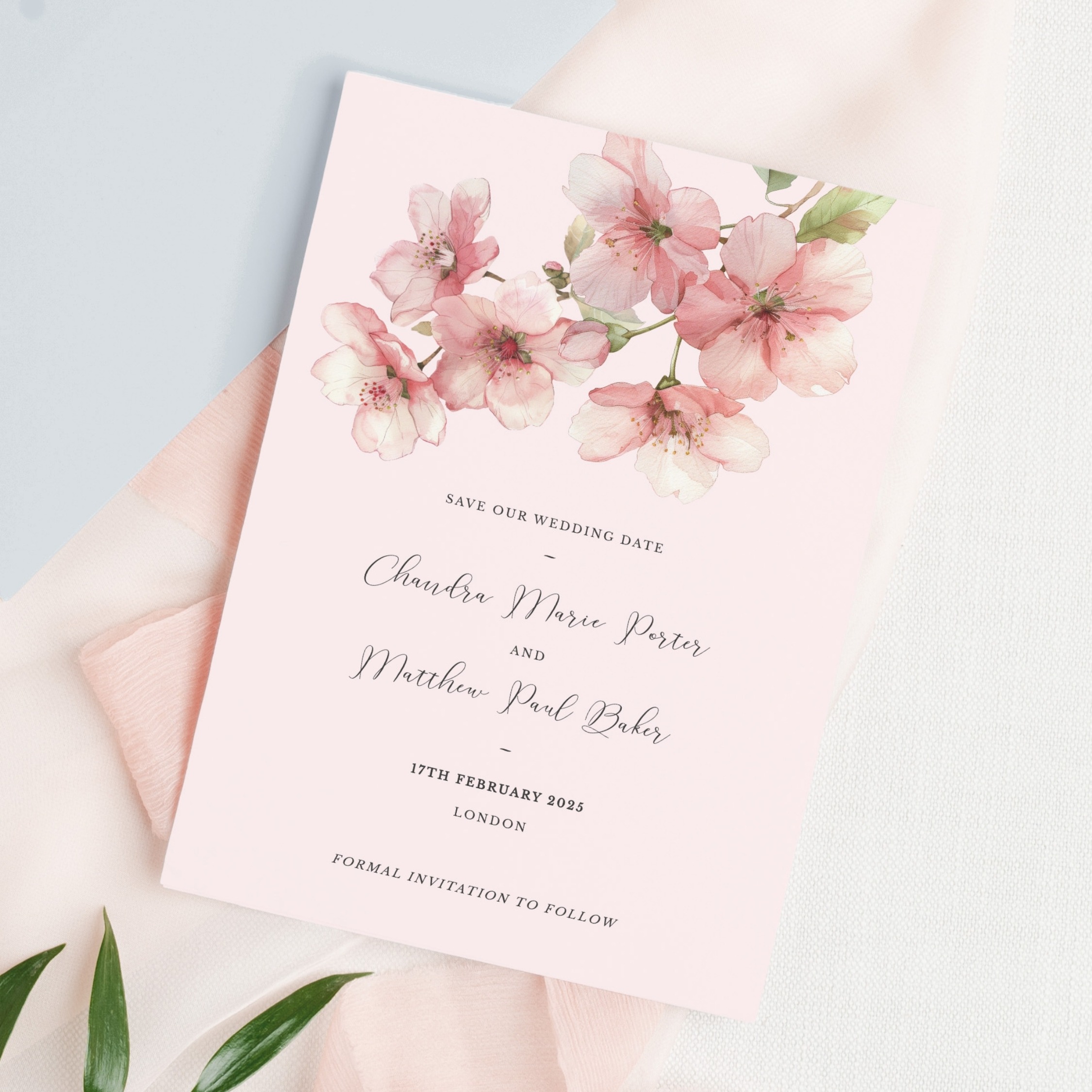 Cherry Blossom Save the Date