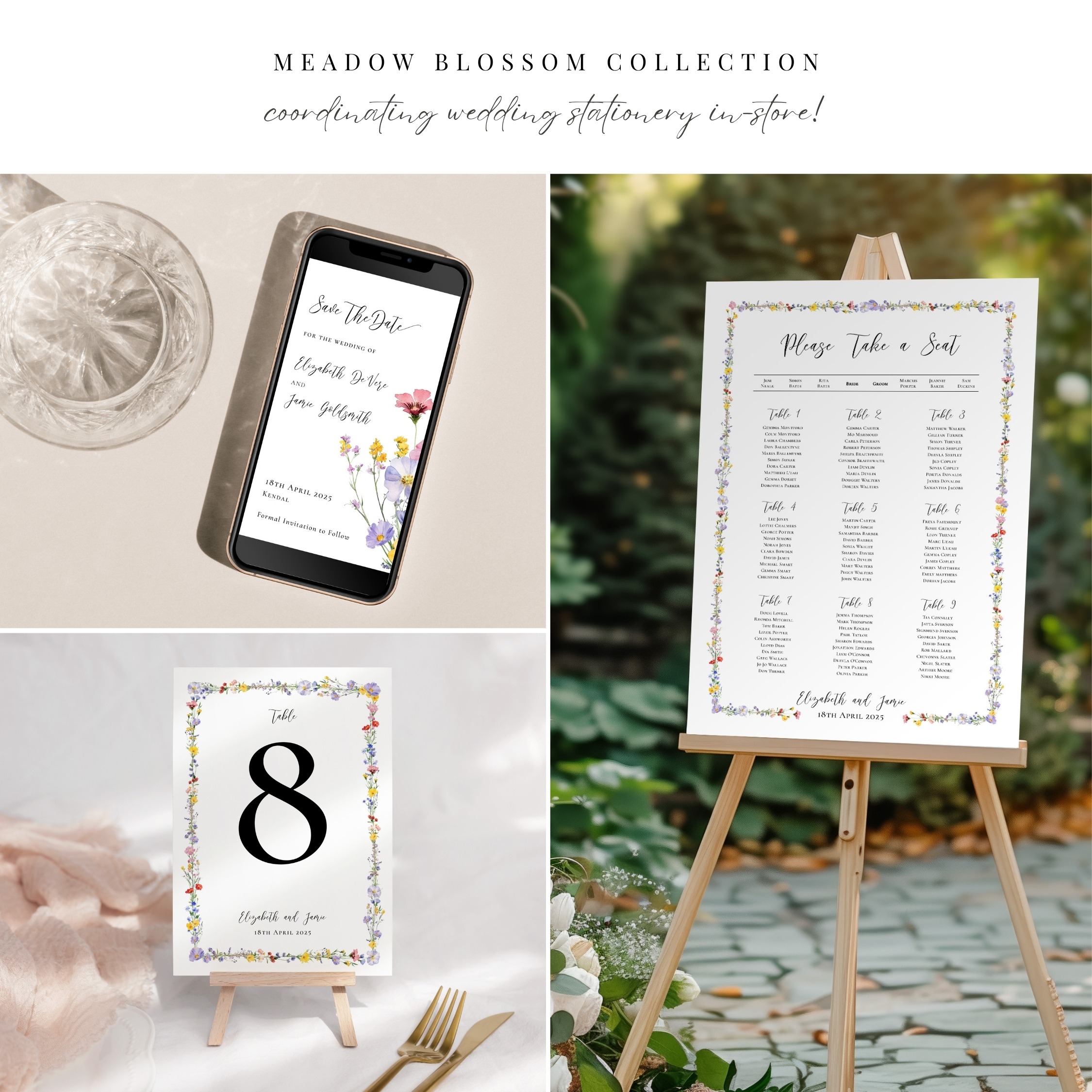 Vibrant Wildflower Wedding Place Card - Image 10