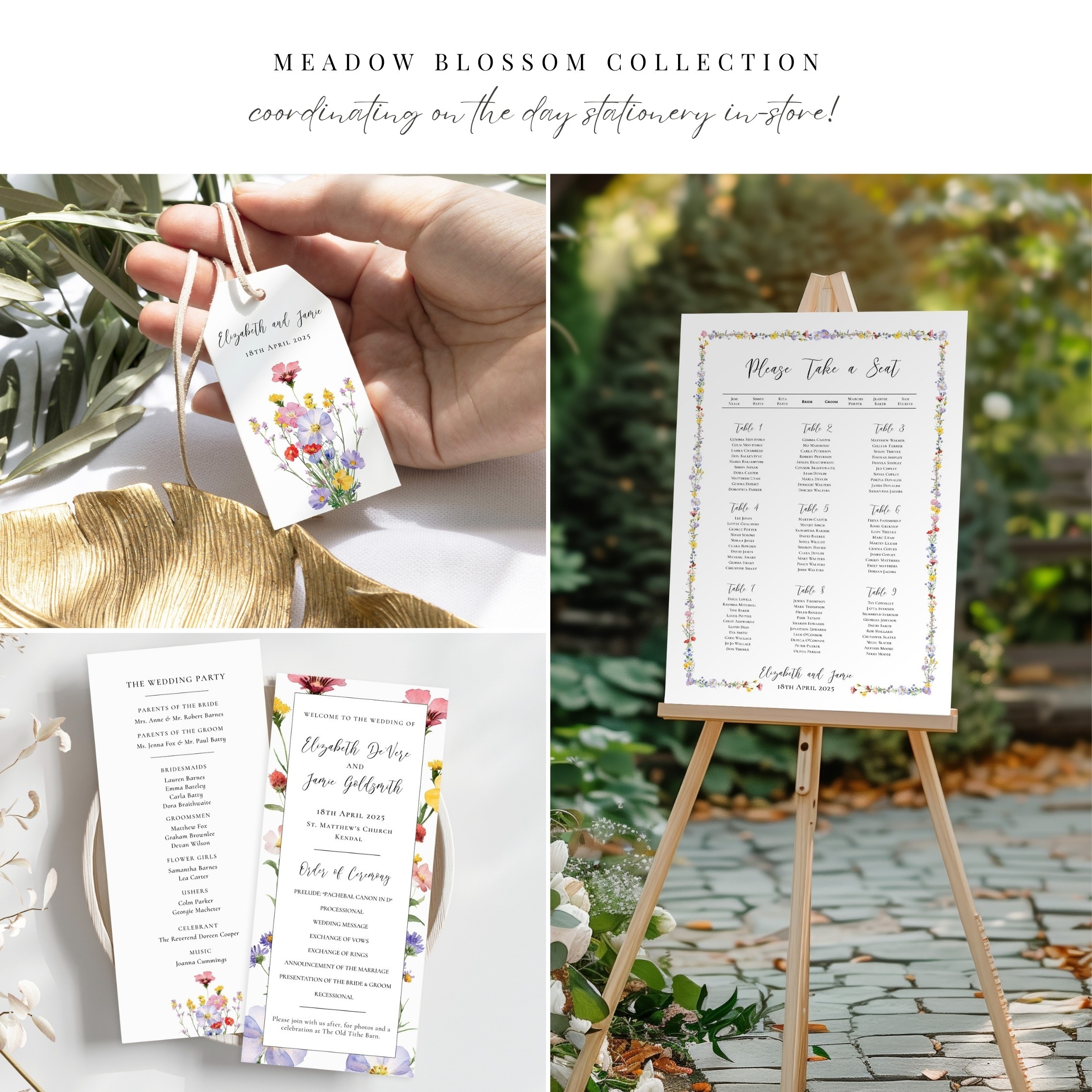 Meadow Blossom Slim Wedding Menu - Image 9