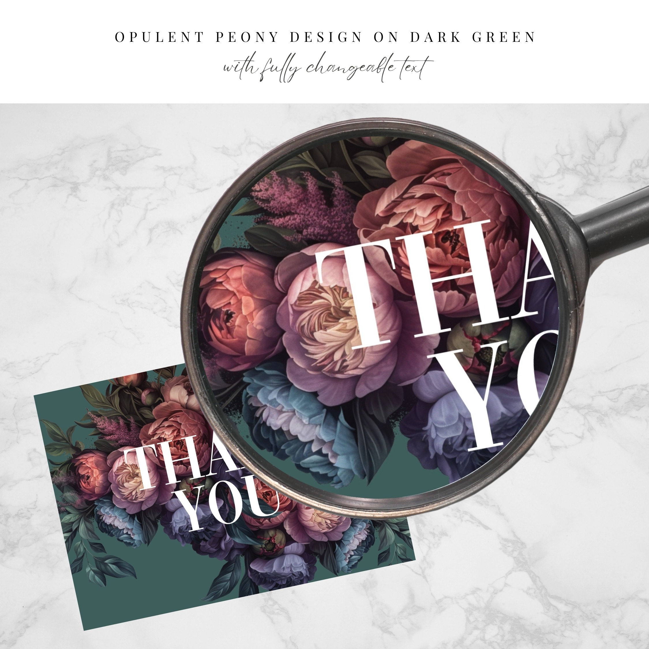 Opulent Peony Correspondence Thank You - Image 6