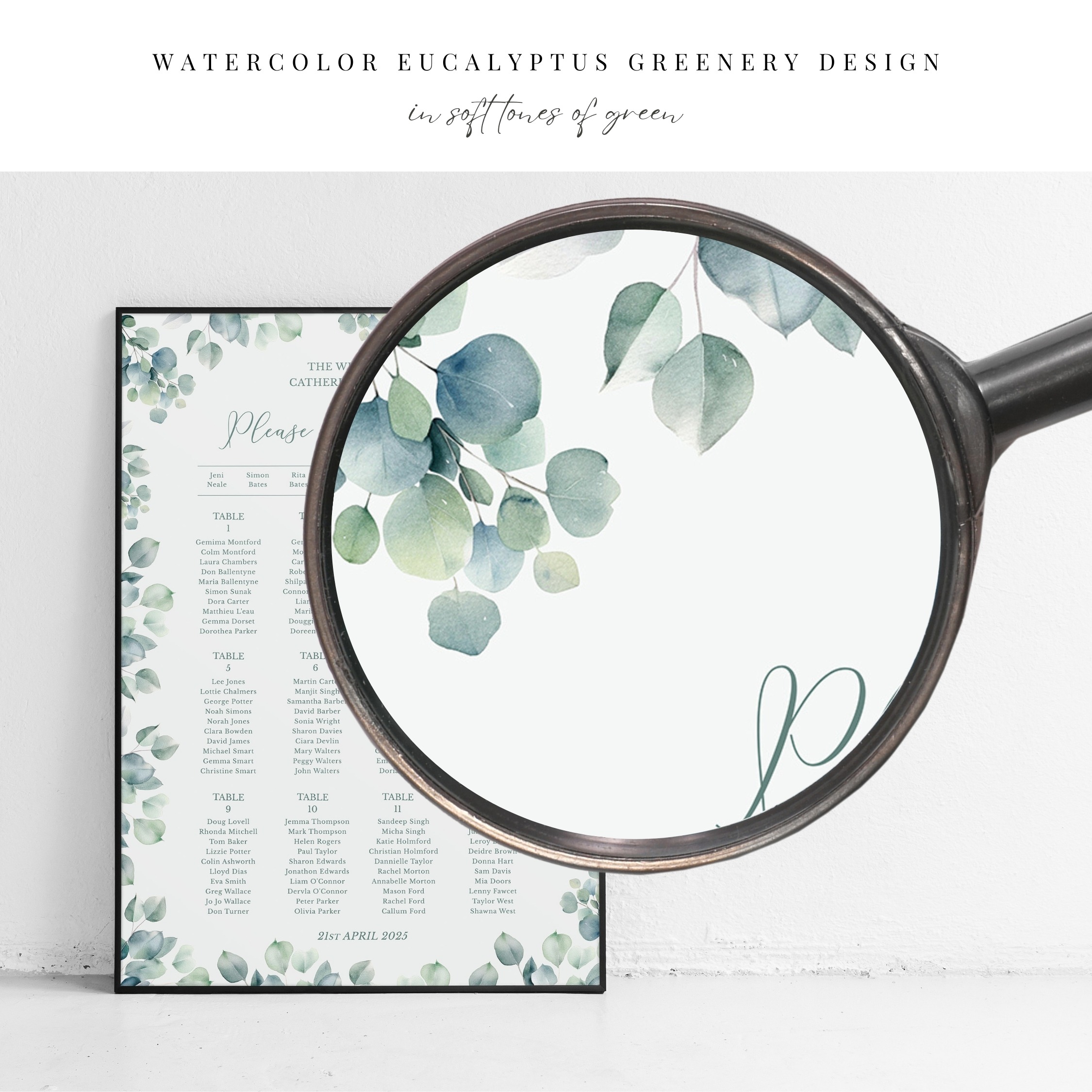 Greenery Eucalyptus Seating Chart - Image 7