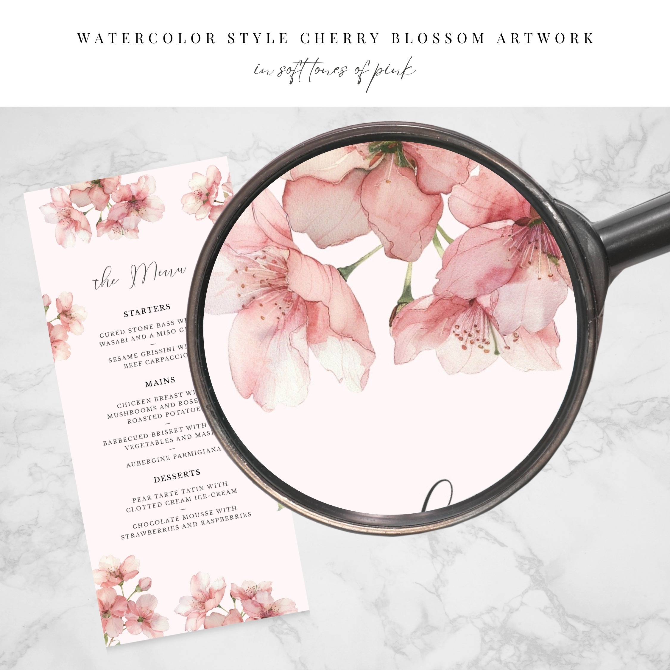 Sakura Blossom Slim Wedding Menu - Image 7
