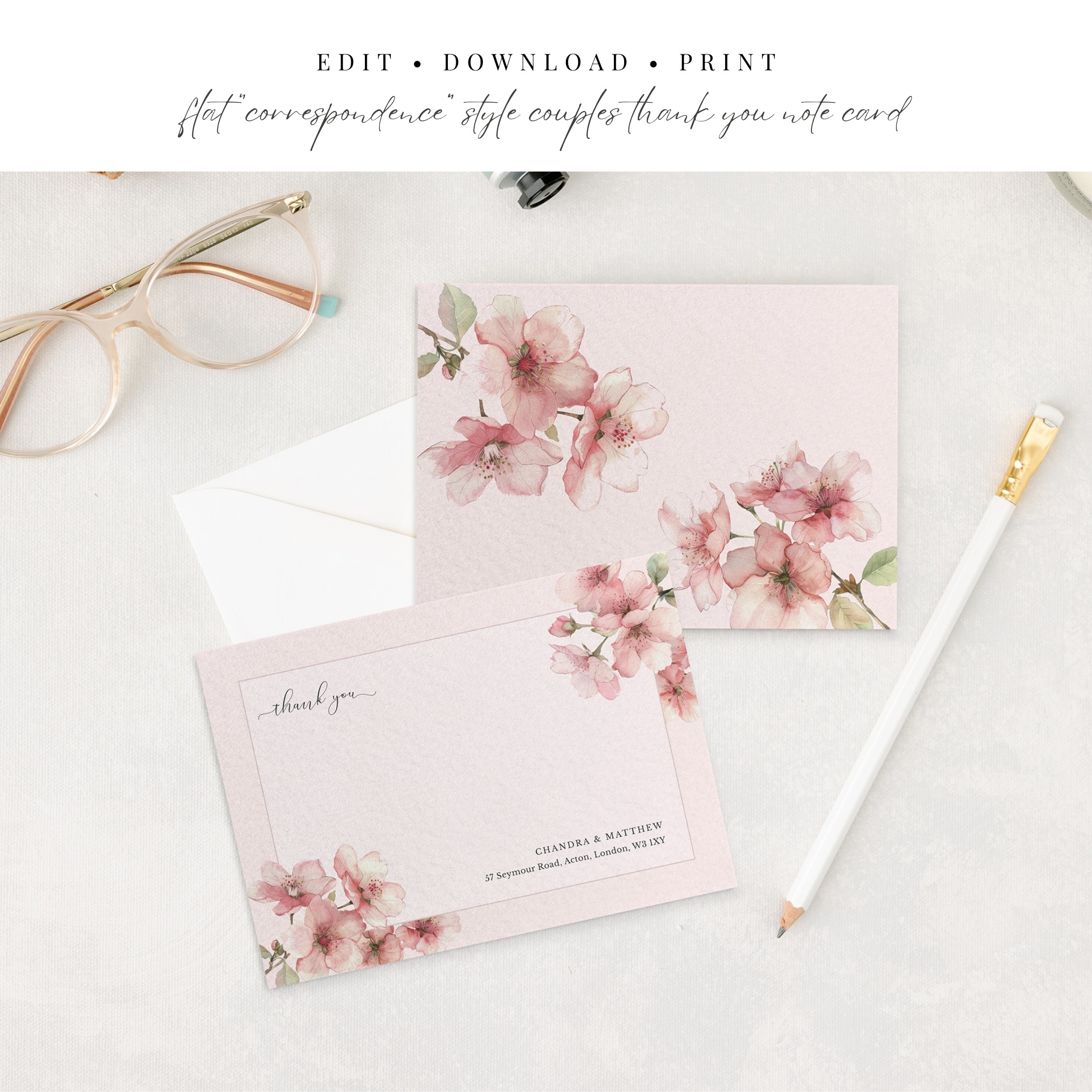 Sakura Blossom Correspondence Thank You - Image 2