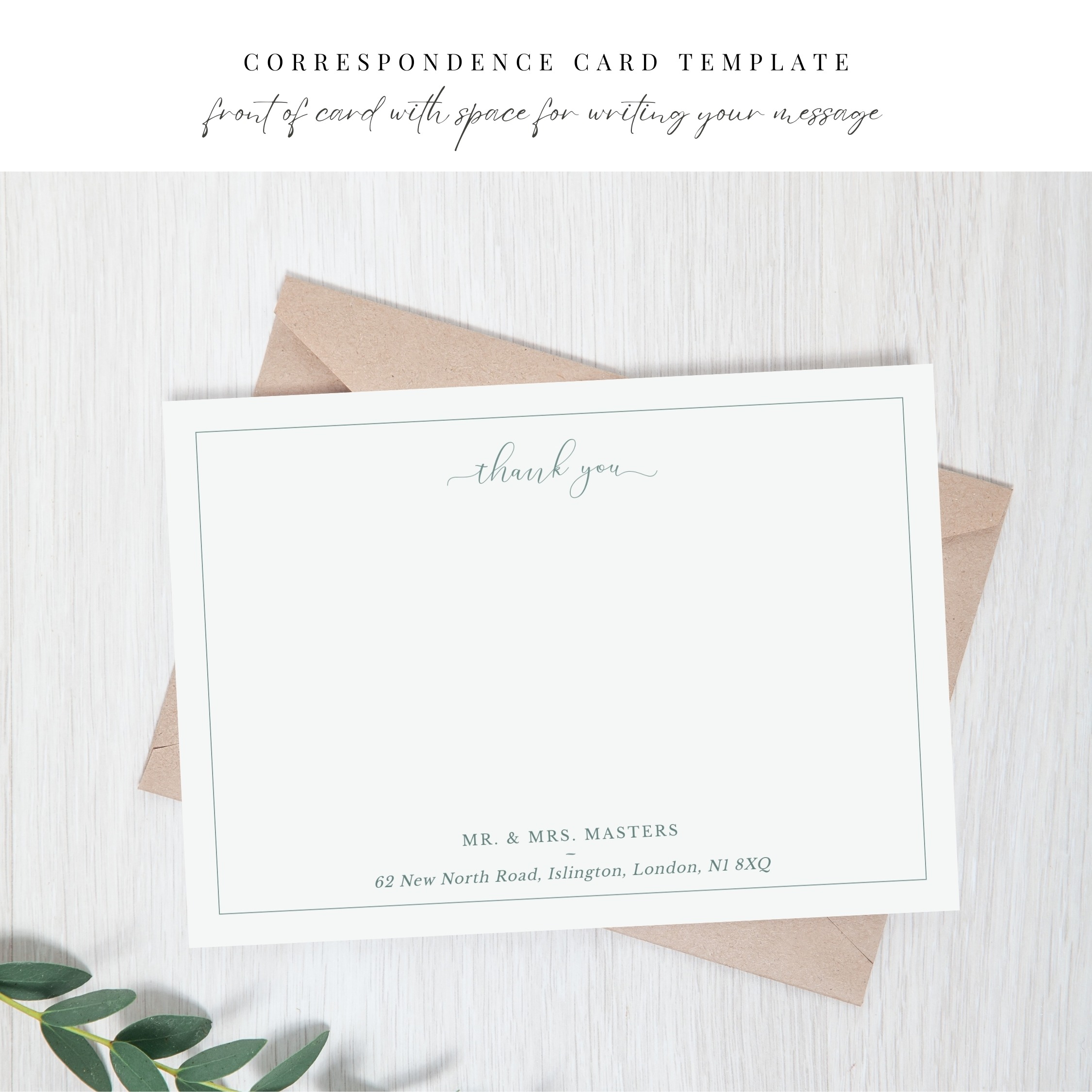 Monogram Crest Correspondence Thank You - Image 3