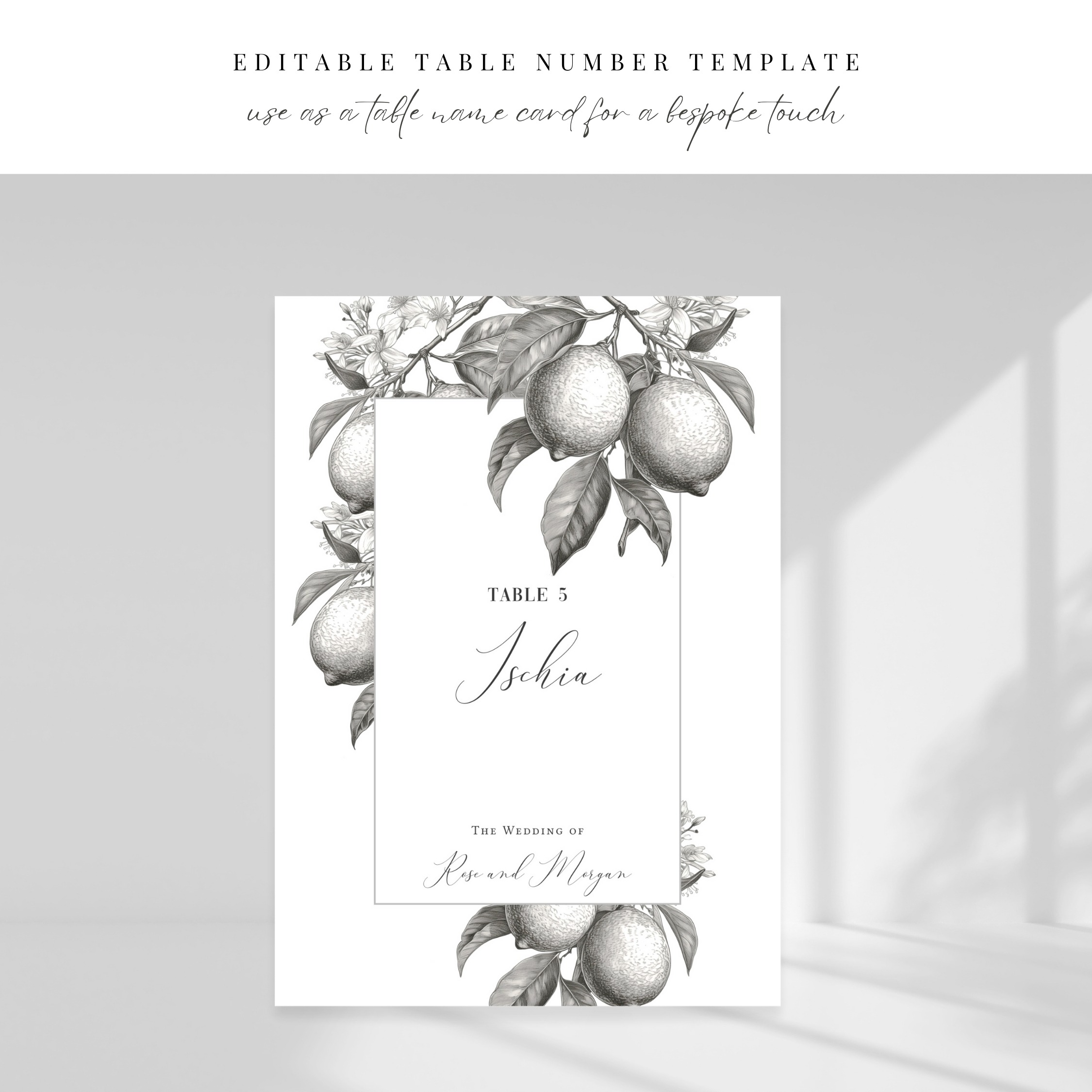 Tuscan Lemon Table Numbers - Image 6