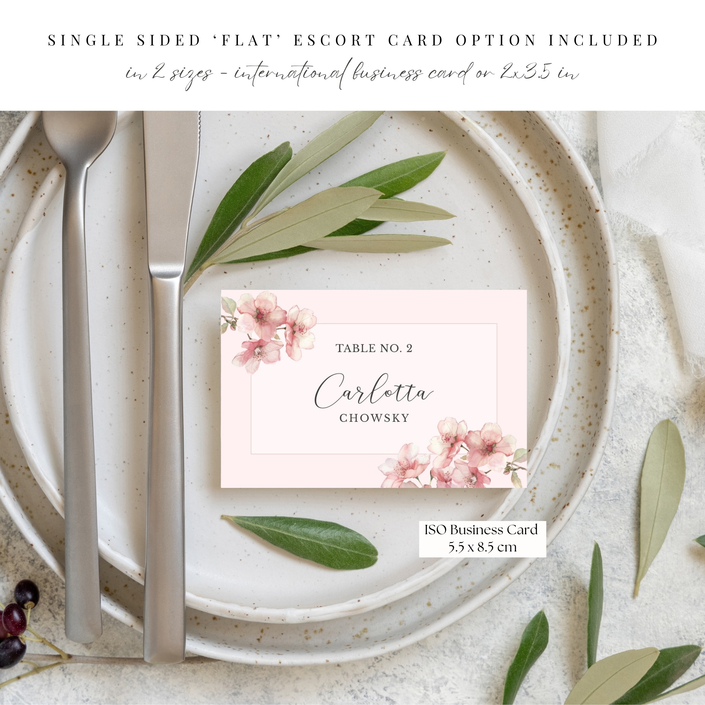 Pink Cherry Blossom Place Card - Image 6