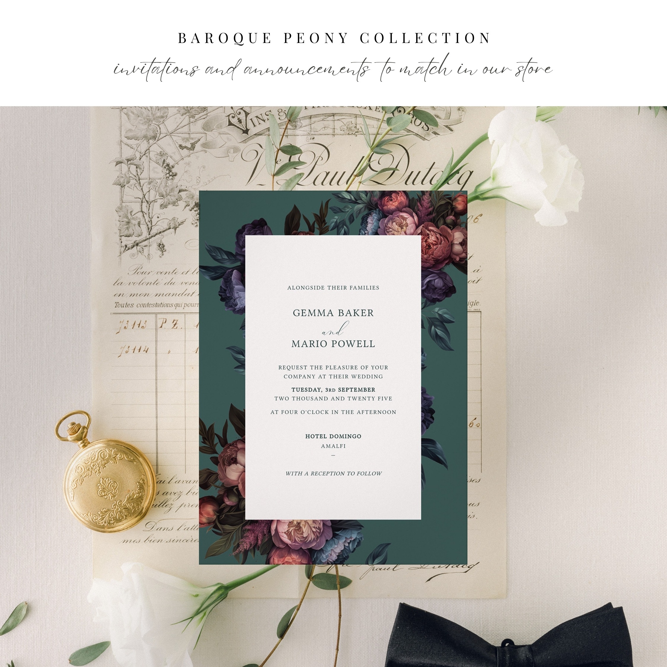 Opulent Peony Correspondence Thank You - Image 9