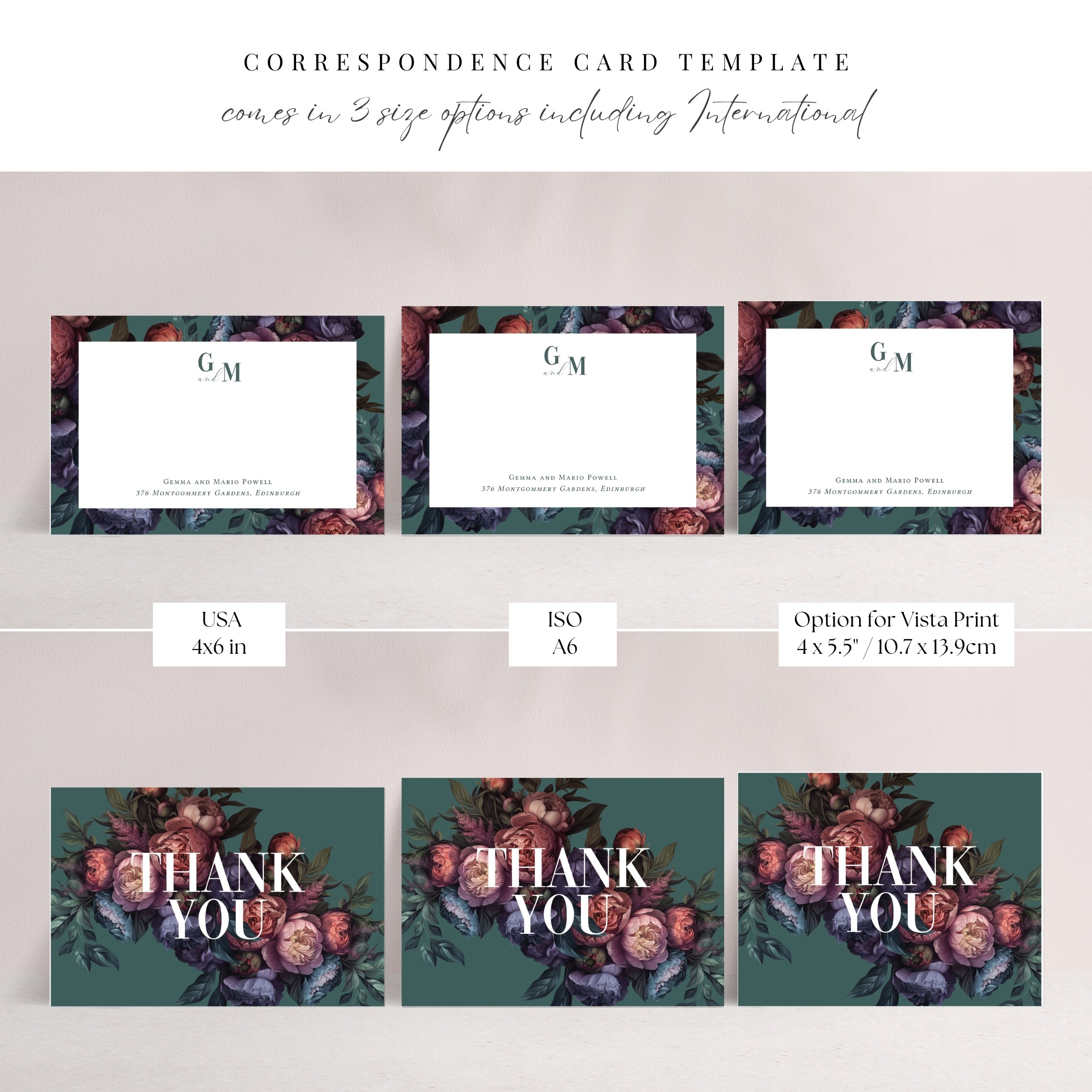 Opulent Peony Correspondence Thank You - Image 5