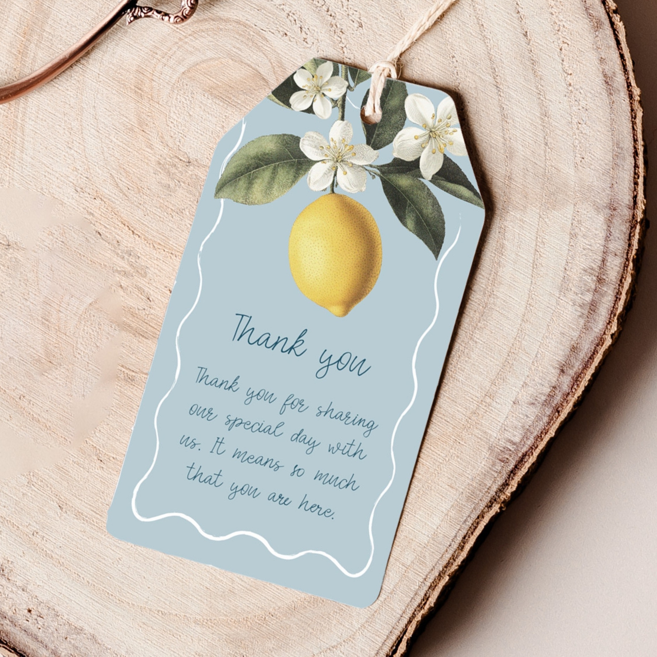 Amalfi Lemon Favor Gift Tag