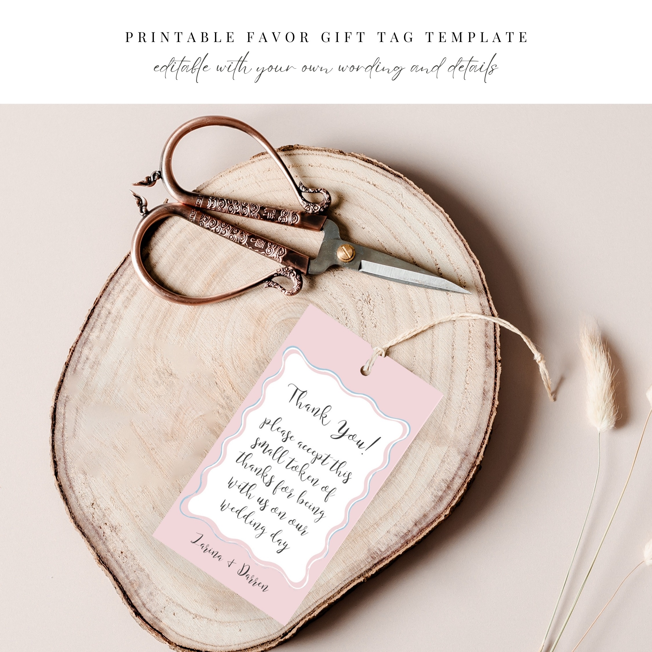 Wiggly Border Favor or Gift Tag - Image 2