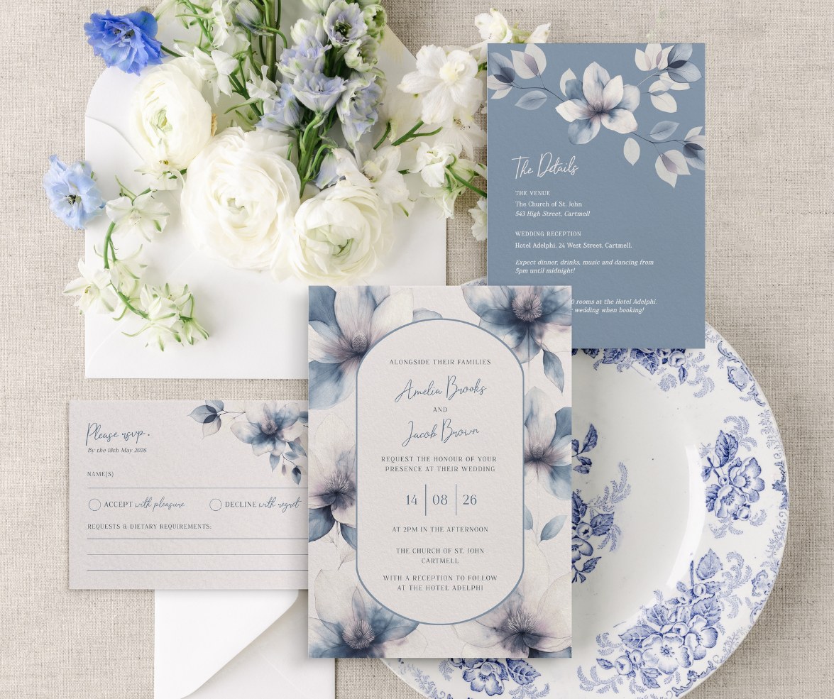 Ethereal Bloom Wedding Stationery Suite