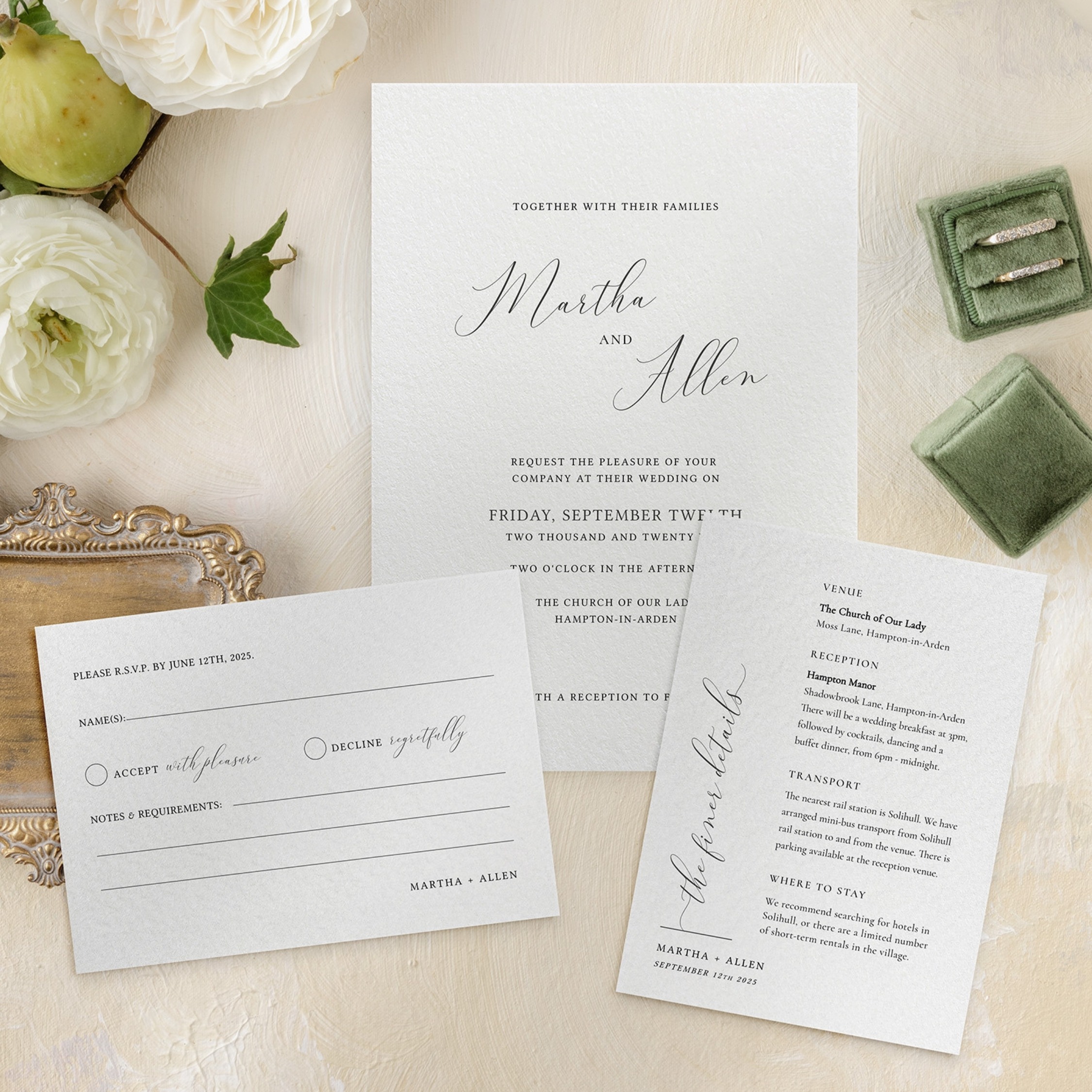 Essence Minimalist Wedding Invitation Suite