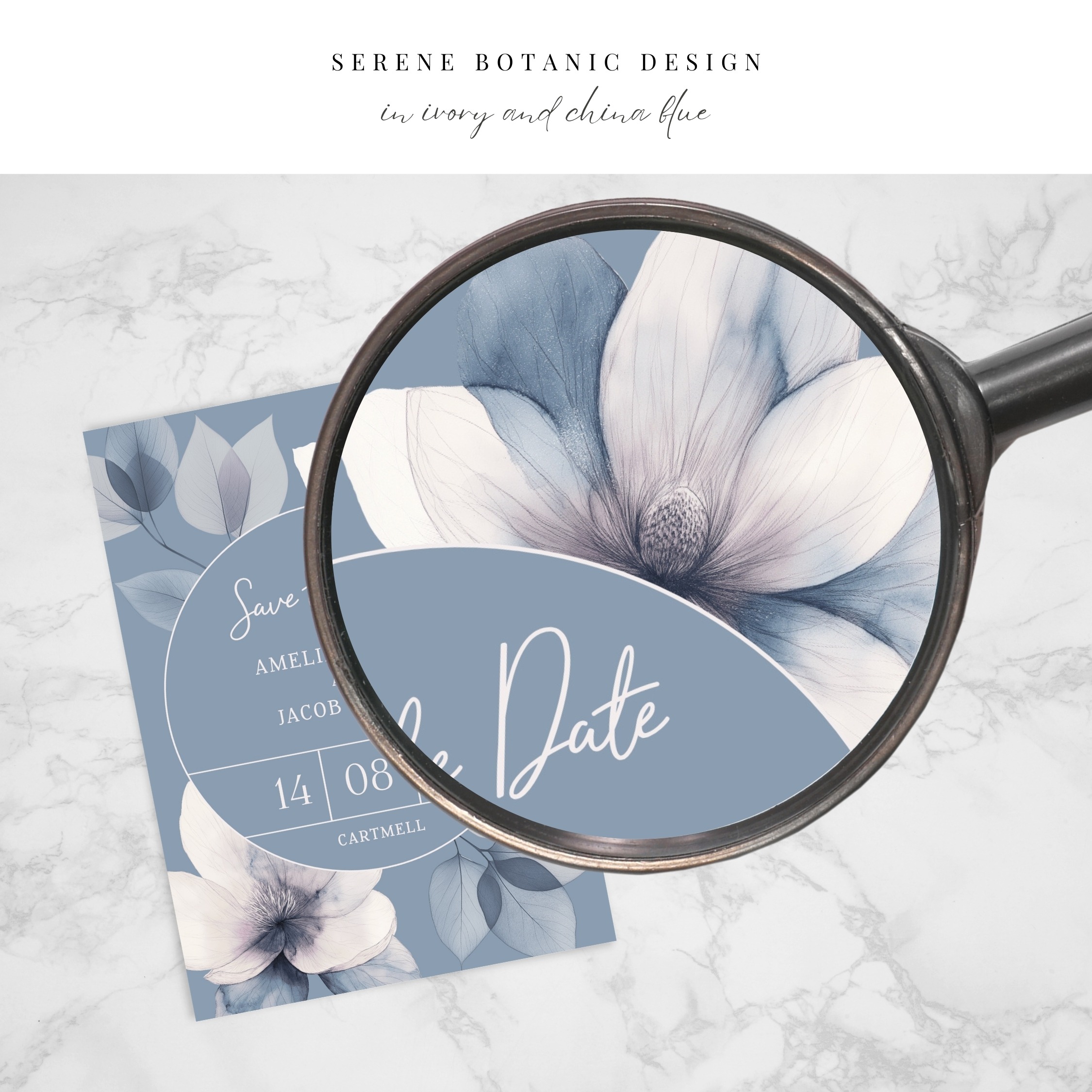 Ethereal Bloom Circle Save the Date - Artwork Zoom