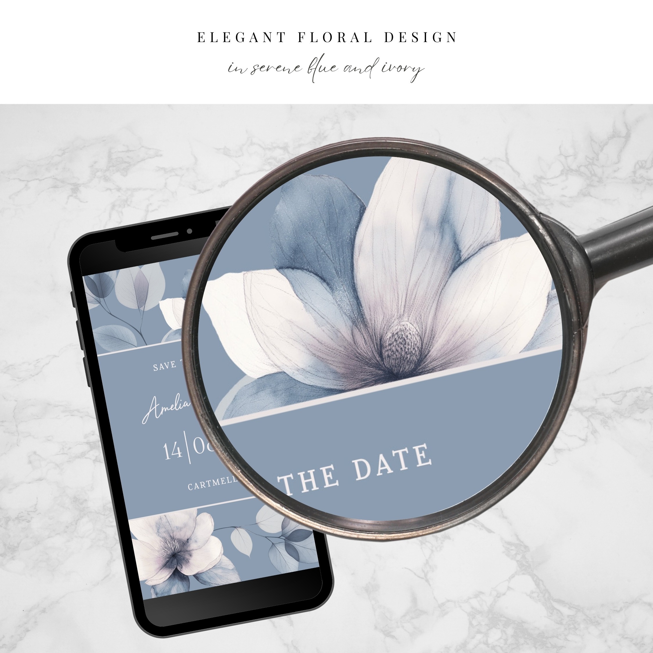 Ethereal Bloom Wedding Save the Date E-Vite - Artwork Zoom