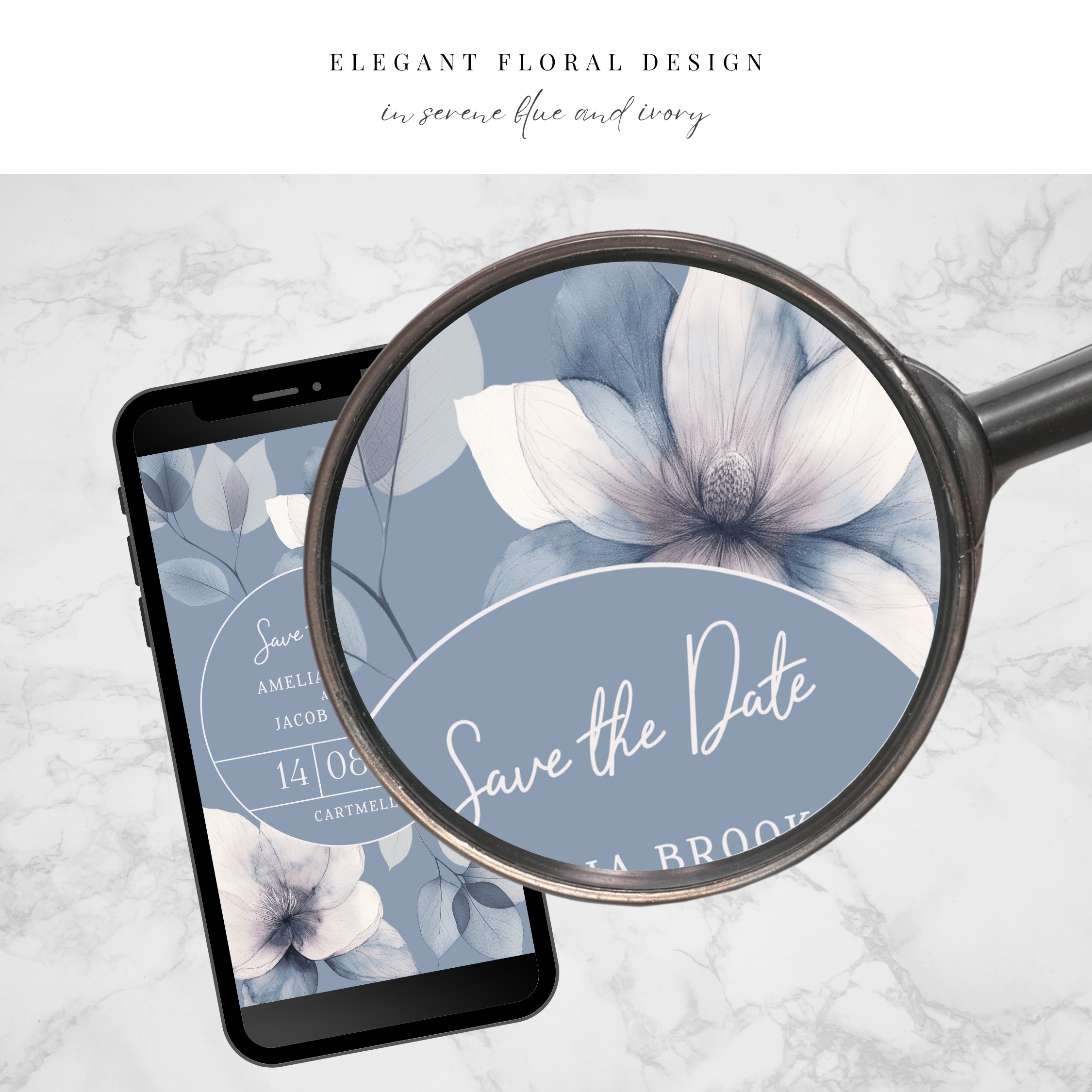 Ethereal Bloom Circle - Digital Save the Date Evite: Artwork Zoom